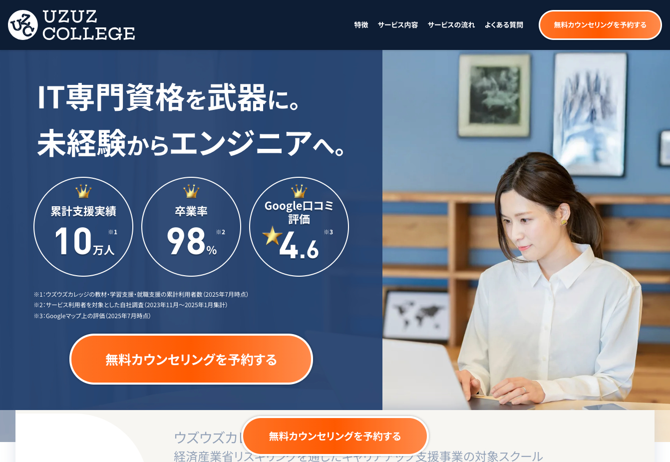 ウズウズカレッジの公式サイトへ