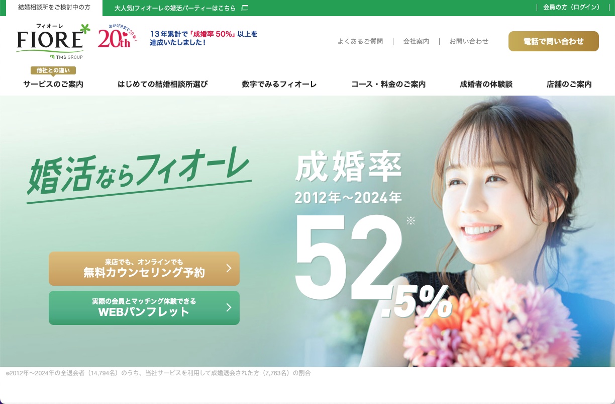 フィオーレの公式サイト